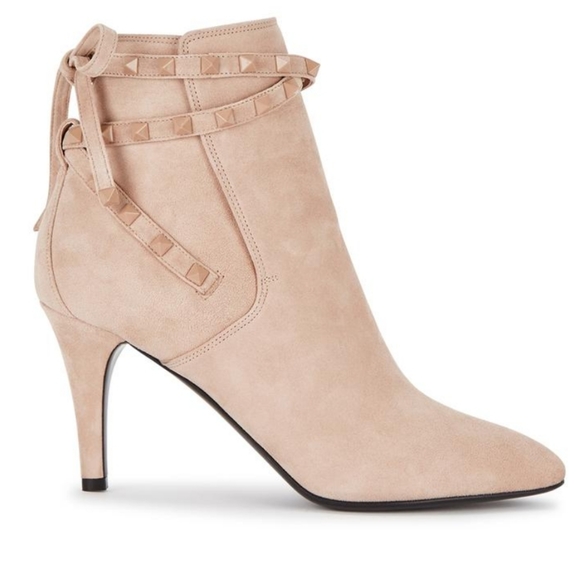 Valentino Gravani Rockstud Suede Booties - Picture 3 of 16
